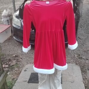 Holiday Time Red and White Kids Casual Dress
